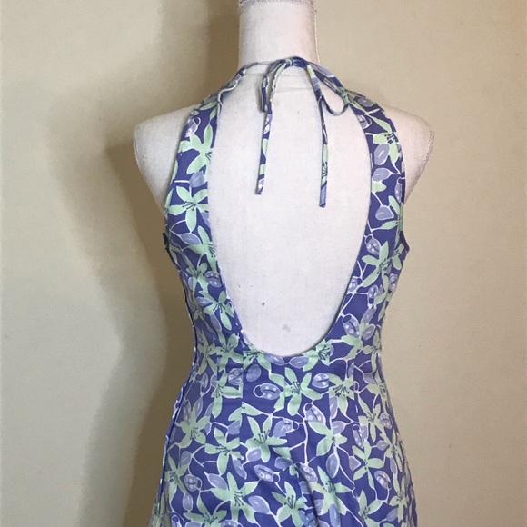 VTG 90s Lilly Pulitzer Open Back Dress Halter Sz 6 - Picture 6 of 7